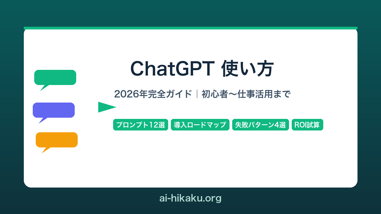 ChatGPT使い方2026年完全ガイドのアイキャッチ画像